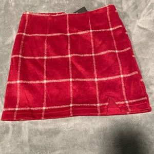 Lulus Suede Plaid Skirt